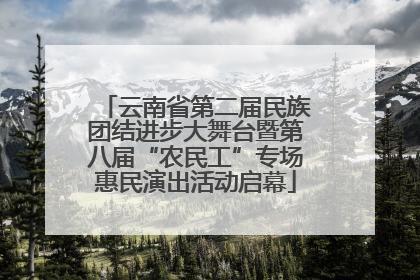 云南省第二届民族团结进步大舞台暨第八届“农民工”专场惠民演出活动启幕